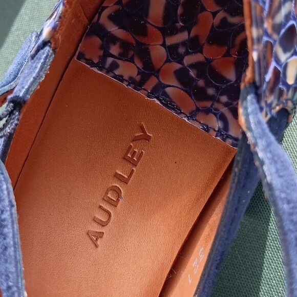 Audley Suede Blocky Heel with Colored Accents - Picture 7 of 9